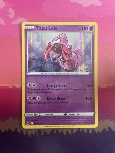 Pokemon Card Tapu Lele Crown Zenith Holo Rare 064/159 Near Mint