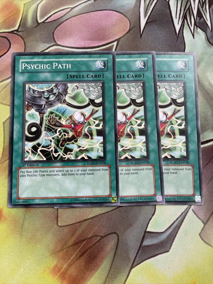 RGBT-EN058 x3 YUGIOH Psychic Path mixed eds