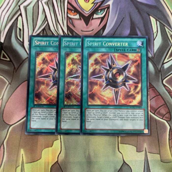 REDU-EN099 x3 Spirit Converter Secret Rare Excellent Condition Yugioh