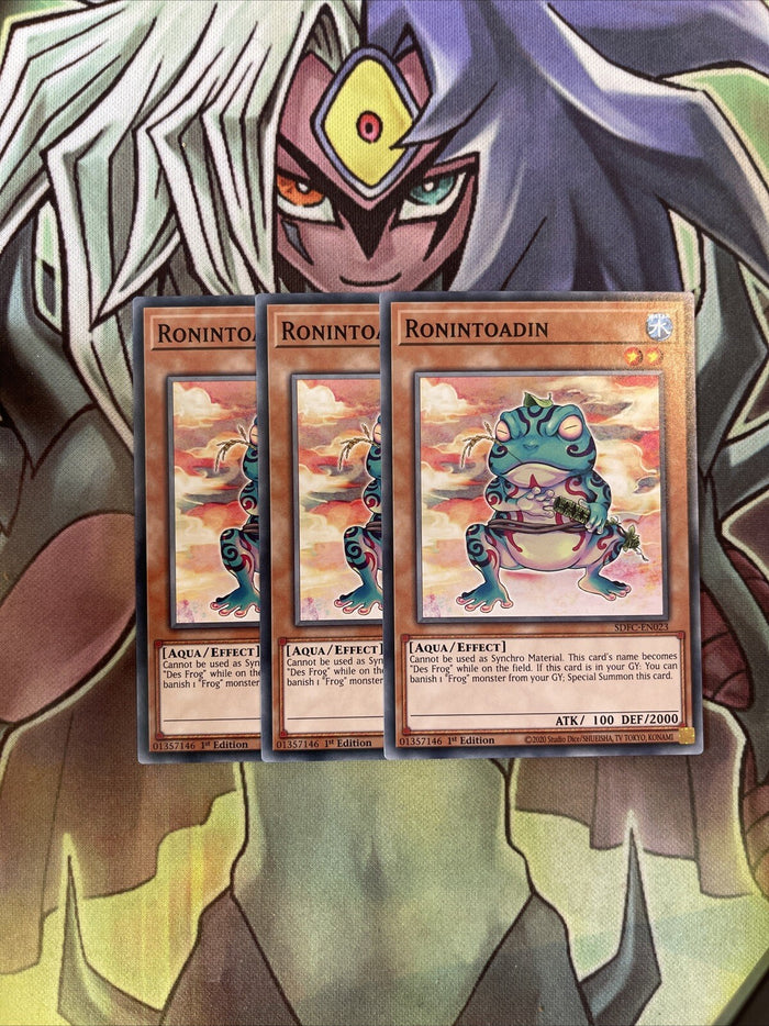 SDFC-EN023 x3 Ronintoadin Common Excellent Condition Yugioh