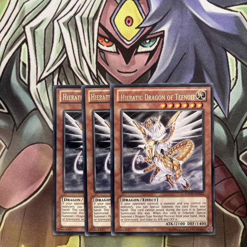 GAOV-EN022 x3 Hieratic Dragon of Tefnuit Rare Excellent Condition Yugioh