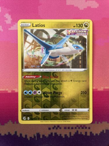 Pokemon Card Latios Fusion Strike Reverse Holo Rare 194/264 Near Mint