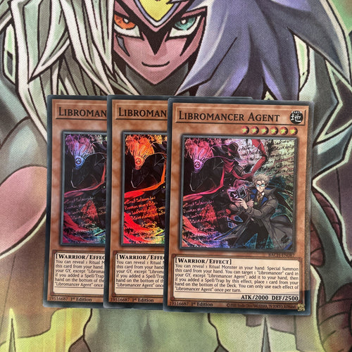 BACH-EN087 x3 Libromancer Agent Super Rare Excellent Condition Yugioh