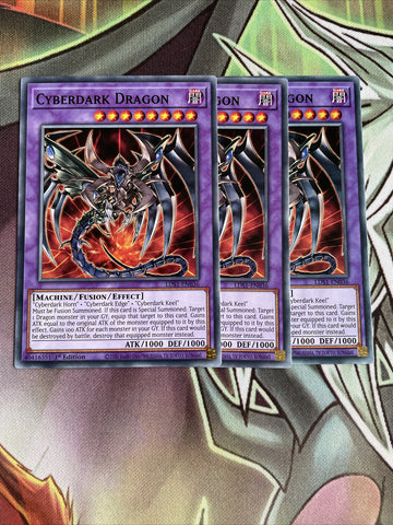 LDS1-EN036 x3 Cyberdark Dragon YuGiOh Playset