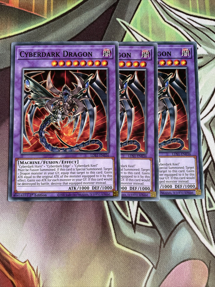 LDS1-EN036 x3 Cyberdark Dragon YuGiOh Playset