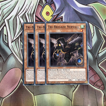 PHRA-EN006 x3 Tri-Brigade Nervall Common Excellent Condition Yugioh