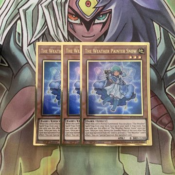 MGED-EN016 x3 The Weather Painter Snow Gold Rare Excellent Condition Yugioh