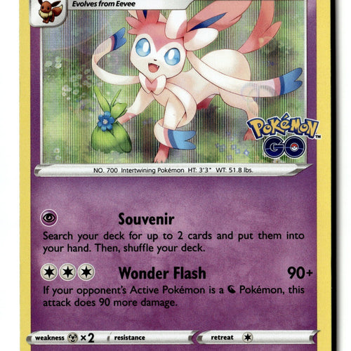 Pokemon Card Sylveon Holo LP Pokemon GO 035/078