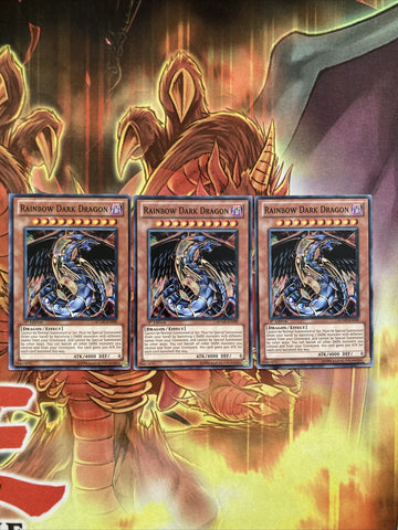 RYMP-EN099 Yugioh! - x3 Rainbow Dark Dragon - Common- 1st Ed