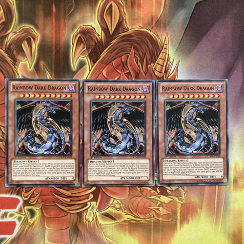 RYMP-EN099 Yugioh! - x3 Rainbow Dark Dragon - Common- 1st Ed