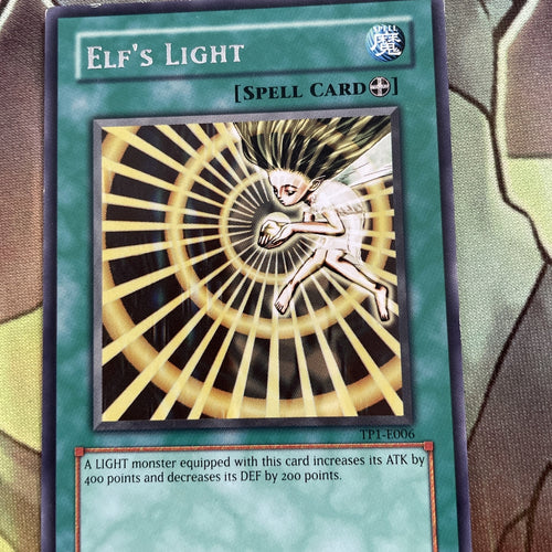 TP1 E006 Yugioh | Elf's Light | Rare LP Condition Yugioh Card