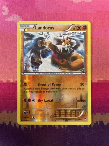 Pokemon Card Landorus Phantom Forces Reverse Holo Rare 58/111 Near Mint