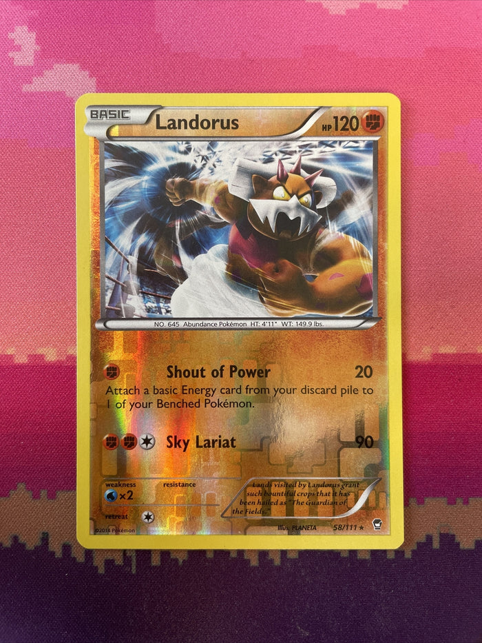 Pokemon Card Landorus Phantom Forces Reverse Holo Rare 58/111 Near Mint