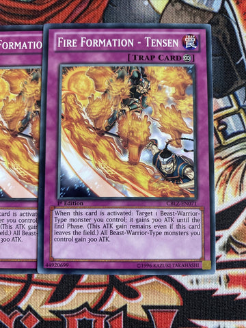 CBLZ-EN071 x3 Fire Formation - Tensen Yugioh Playset (back)