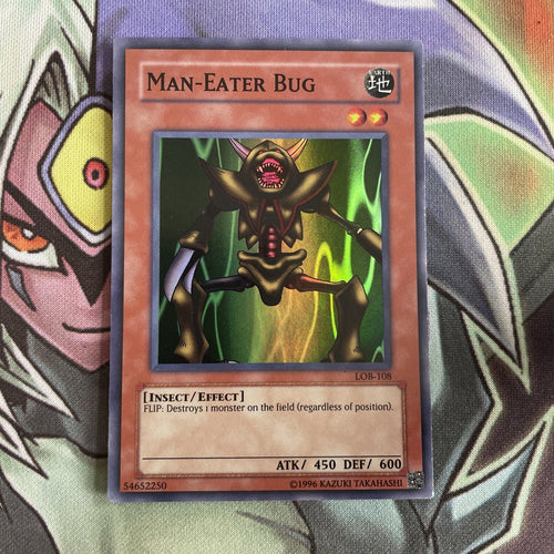 LOB-108 Man-Eater Bug Super Rare UNL Edition NM Yugioh Card