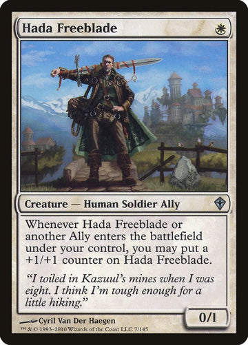 Hada Freeblade -  Worldwake Excellent Magic MTG