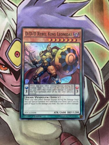 DOCS-EN098 D/D/D Rebel King Leonidas Ultra Rare 1st Edition NM Yugioh Card