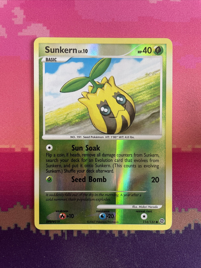 Pokemon Card Sunkern Secret Wonders Reverse Holo 114/132 Near Mint