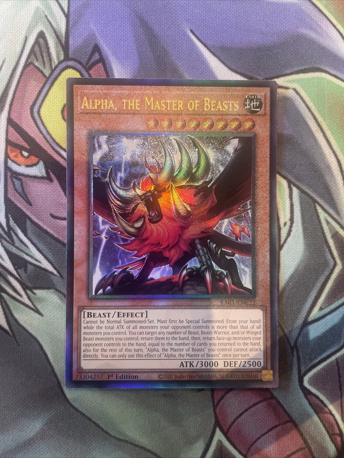 RA01-EN022 Alpha, The Master Of Beasts New Ultimate Rare NM 1st Edition Yugioh