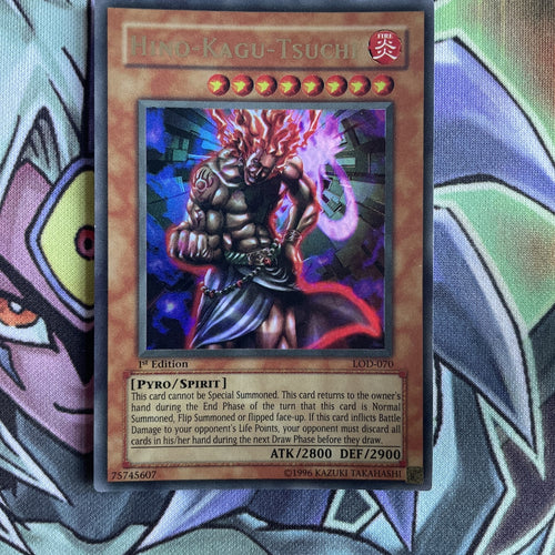 LOD-070 Hino-Kagu-Tsuchi Ultra Rare 1st Edition NM Yugioh Card