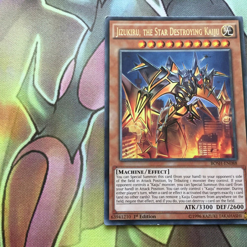 BOSH-EN088 Jizukiru, the Star Destroying Kaiju Rare 1st Ed. EX/LP YuGiOh