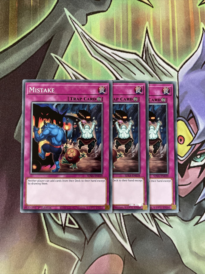 SDSA-EN039 Yugioh Mistake x3 Playset