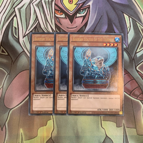 MAGO-EN112 x3 Barrier Statue of the Torrent Rare Excellent Condition Yugioh
