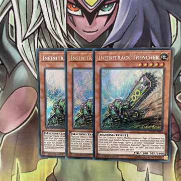 INCH-EN005 x3 Infinitrack Trencher Secret Rare Excellent Condition Yugioh