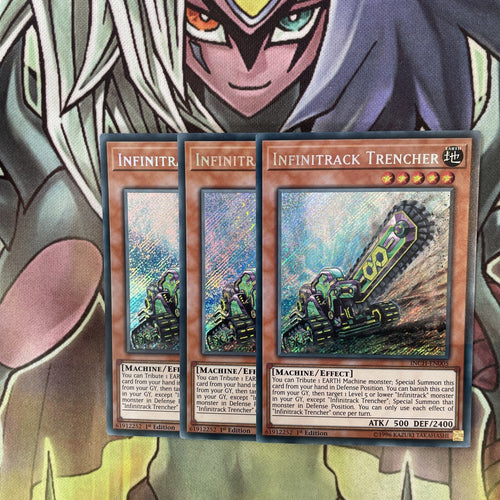 INCH-EN005 x3 Infinitrack Trencher Secret Rare Excellent Condition Yugioh