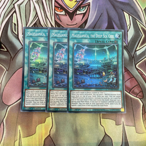 ROTD-EN059 x3 Magellanica, the Deep Sea City Super Excellent Condition Yugioh