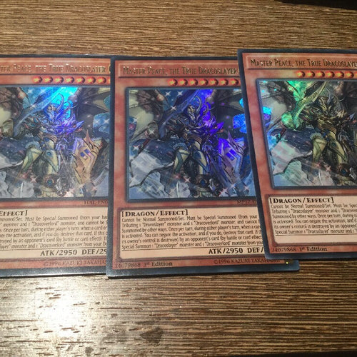 TDIL-EN020 3 x YuGiOh  Master Peace, the True Dracoslayer Ultra Rare 1st ed!
