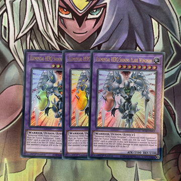 BLAR-EN054 x3 Elemental HERO Shining Flare Wingman Ultra Excellent Cond Yugioh