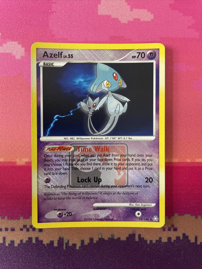 Pokemon Card Azelf Legends Awakened Crosshatch League Promo 19/146 NM