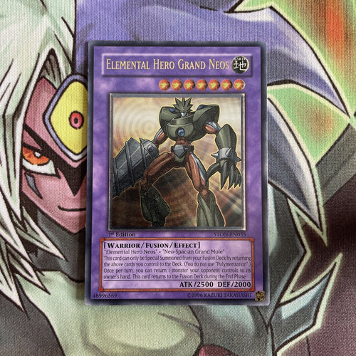 STON-EN035 Elemental Hero Grand Neos Ultimate Rare 1st Edition NM Yugioh Card