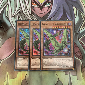 LED5-EN046 x3 Predaplant Heliamphorhynchus Super Rare Excellent Condition Yugioh