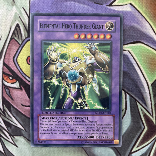 MF01-EN001 Elemental Hero Thunder Giant Parallel Rare Limited Edition NM Yugioh