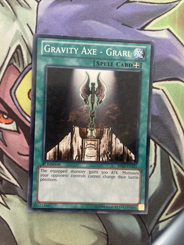 BP02-EN143 Gravity Axe - Grarl Mosaic Rare 1st Edition NM Yugioh Card