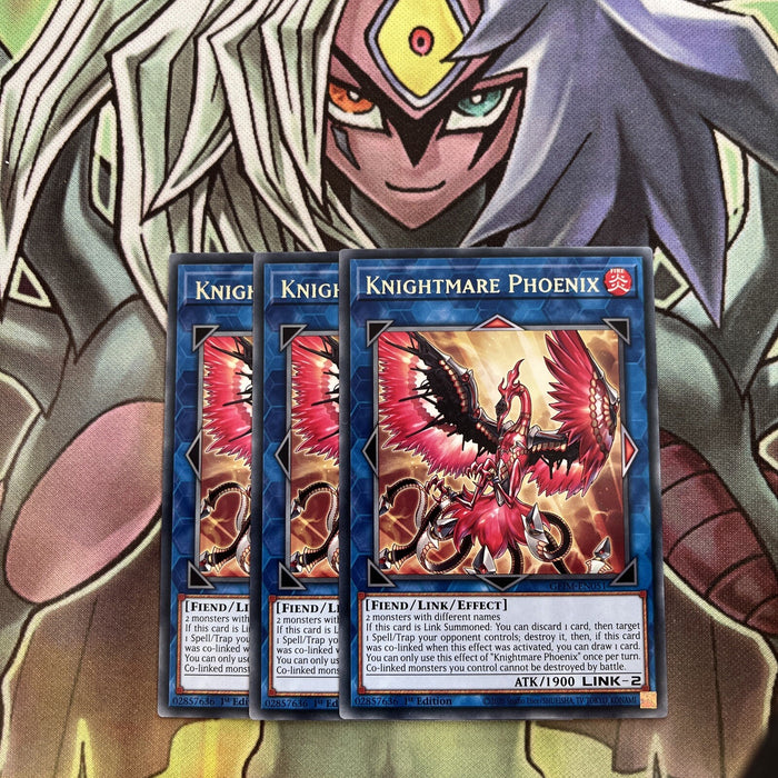 GEIM-EN051 x3 Knightmare Phoenix Rare Excellent Condition Yugioh