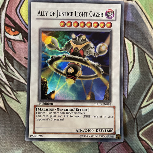TSHD-EN096 Ally Of Justice Light Gazer Super Rare 1st Edition NM Yugioh Card