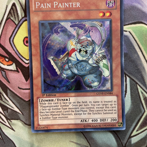 GENF-EN084 Pain Painter Secret Rare 1st Edition NM Yugioh Card