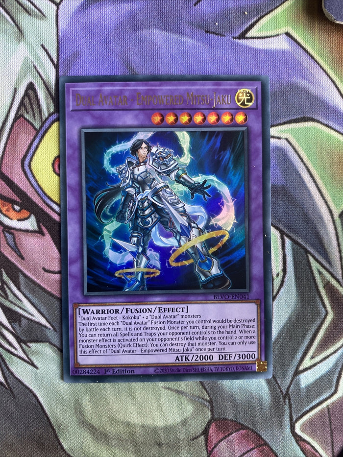 BLVO-EN041 Dual Avatar - Empowered Mitsu-Jaku Ultra 1st Edition NM Yugioh Card