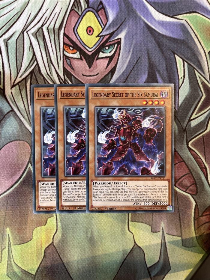 SAST-EN093 x3 Legendary Secret of the Six Samurai Common Excellent Cond Yugioh