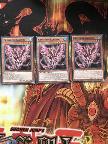 INOV-EN020 x3 Crystron Rosenix Common Yugioh