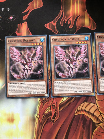 INOV-EN020 x3 Crystron Rosenix Common Yugioh (back)