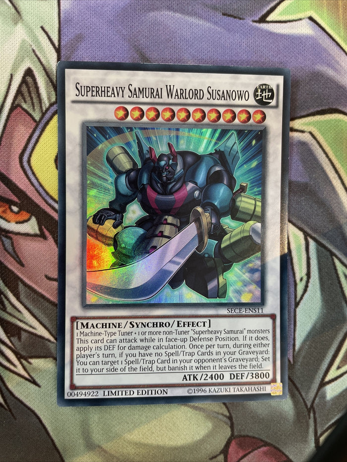 SECE-ENS11 Superheavy Samurai Warlord Susanowo Super Lim Edition NM Yugioh Card