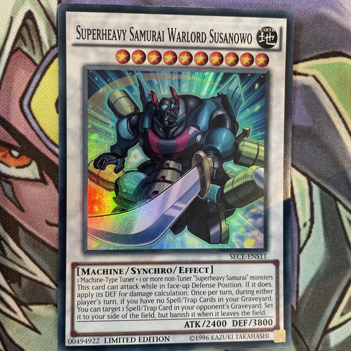 SECE-ENS11 Superheavy Samurai Warlord Susanowo Super Lim Edition NM Yugioh Card