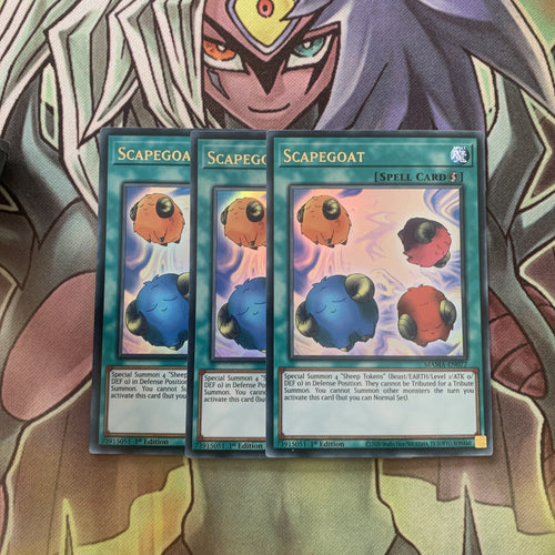 MAMA-EN077 x3 Scapegoat Ultra Rare Excellent Condition Yugioh