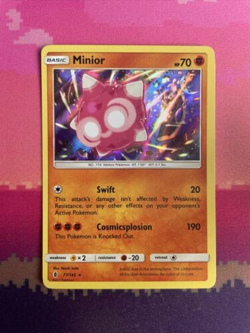 Pokemon Card Minior Guardians Rising Holo Rare 77/145 Near Mint