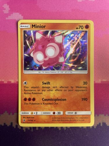 Pokemon Card Minior Guardians Rising Holo Rare 77/145 Near Mint