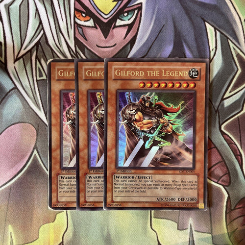SD5-EN001 x3 Gilford the Legend Ultra Rare Excellent Condition Yugioh